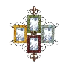 4 Opening Multicolor 4" x 6" Metal Traditional Frame