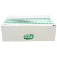 JAM Paper Home D&eacute;cor Trimmings 6" Paper Twist Ties, 2,000ct. Green/White
