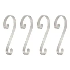 Haute Decor Stocking Scrolls&reg; Glimmer Silver Stocking Holders, 4ct.