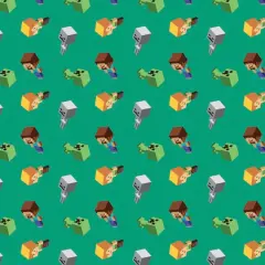 Mojang Minecraft Day Mobs Cotton Fabric