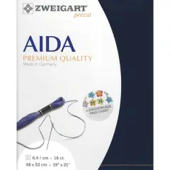 Zweigart&reg; Aida 16 Count Precut FabricNavy Blue