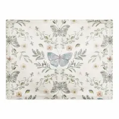 Butterfly Cotton Twill Placemat White