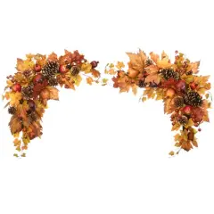 30" Harvest Maple Leaves Swags, 2ct.