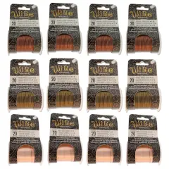 The Beadsmith&reg; Wire Elements&trade; 20 Gauge Tarnish Resistant Medium Temper Antique Copper, Vintage Bronze & Rose Gold Wire, 12ct.