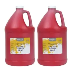 Handy Art&reg; Little Masters&reg; Washable Tempera Paint Gallon, 2ct. Red