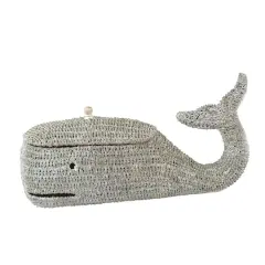 Hello Honey&reg; 24" Bankuan Rope Whale Box with Lid