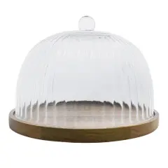 8.5" Cheese Board with Glass Cloche by Ashland&reg;