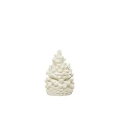 Hello Honey&reg; 5" White Stoneware Bisque Pinecone