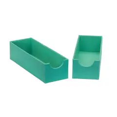 Household Essentials Narrow Drawer Organizers, 2ct. Green