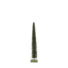 Hello Honey&reg; 25.25" LED Green Rattan Tree with Wood Base