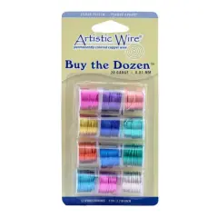 Artistic Wire&reg; 20 Gauge Buy the Dozen&trade; Silver Plated Tarnish Resistant Colored Copper Craft Wire