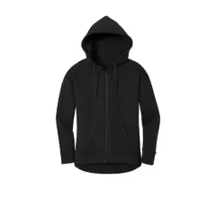 District&reg; Perfect Weight&reg; Women's Fleece Drop Shoulder Full-Zip Hoodie Jet Black