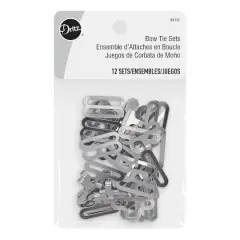 Dritz&reg; Silver Bow Tie Sets, 12ct.
