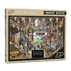 College Barnyard Fans 500 Piece Puzzle Purdue Boilermakers