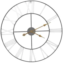 Sorbus&reg; 24" Round Oversized Wall Clock Gray/White