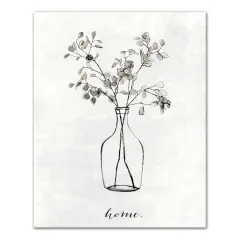 Designs Direct Home Flower Line Drawing Canvas Wall Art