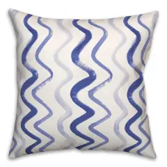 18" Squiggles Indoor/Outdoor Pillow Navy