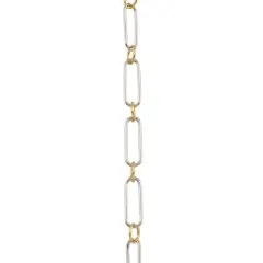 36" Silver & Gold Paper Link Chain by Bead Landing&trade;
