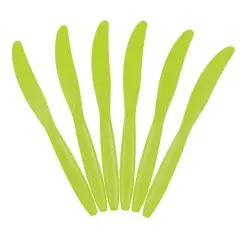 JAM Paper Premium Plastic Knives, 100ct. Lime Green