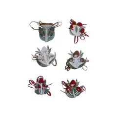 Hello Honey Printed Paper Mushroom Gift Toppers, 6ct.