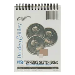 Borden & Riley&reg; No.15 Tuppence Spiral Bound Sketch Bond Pad