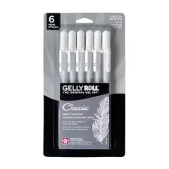 Gelly Roll&reg; Classic&trade; Medium & Bold Bright White 6 Piece Gel Pen Set