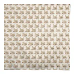 58" Neutral Turkey Pattern Tablecloth