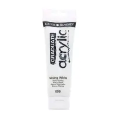 Daler-Rowney&reg; Graduate Acrylic Paint, 120mL 006 Mixing White