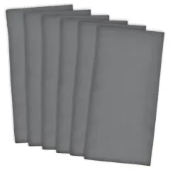 DII&reg; Gray Flat Woven Dishtowels, 6ct.