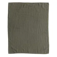 Hello Honey&reg; Double Cloth Cotton Baby Blanket with Trim Olive