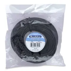 Beadalon&reg; 4mm Black Rubber Tubing, 25m