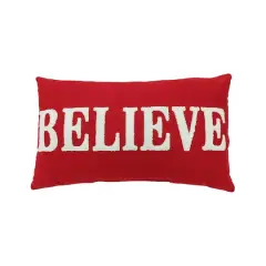 20" x 12" Red Believe Lumbar Pillow by Ashland&reg;