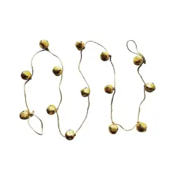Hello Honey&reg; 6ft. Gold Handmade Metal Bells on Jute Rope Garland
