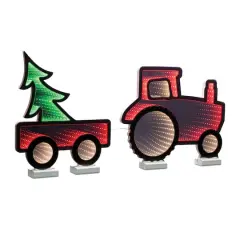 29.5" Holiday Tractor and Wagon Ekko Light Display