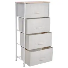 Simplify Beige 4 Drawer Storage Chest