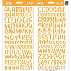 Doodlebug Design Inc.&trade; Abigail&trade; Font Alpha Cardstock Stickers Tangerine
