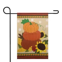 12.5" x 18" Pumpkins & Sunflowers Autumn Garden Flag