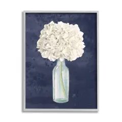 Stupell Industries White Floral Bouquet In Bottle Painting Gray Framed Wall Art