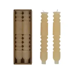 Hello Honey&reg; 10" Unscented Totem Taper Candles in Box, 2ct. Cream