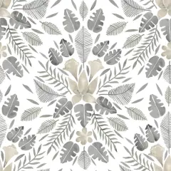 RoomMates Gray & Taupe Gray Cat Coquillette Tropical Peel & Stick Wallpaper