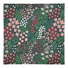 Floral Pattern 10" x 10" Cotton Twill Napkin