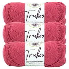 3 Pack Lion Brand&reg; Truboo Yarn Rose