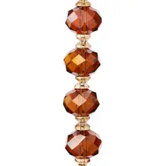 Amber Faceted Glass Rondelle Beads by Bead Landing&trade;