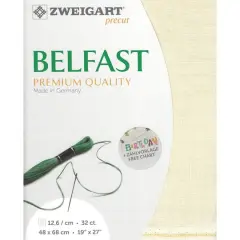 Zweigart&reg; Precut Belfast 32 Count Canvas, 19" x 27" Cream