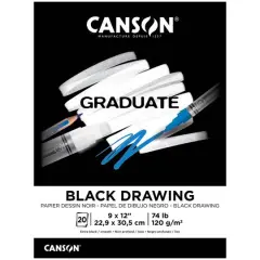 Canson&reg; Graduate Foldover Black Drawing Pad, 9" x 12"
