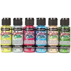 DecoArt&reg; Galaxy Glitter&trade; 6 Color Christmas Paint Set