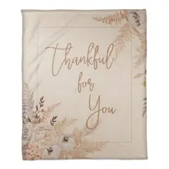 Thankful For You Coral Fleece Blanket
