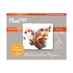 Fluid&trade; 100 Cold Press Watercolor Paper Block, 140lb.