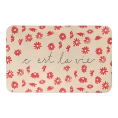 C'est La Vie Florals 34" x 21" Bath Mat