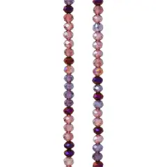 Amethyst Rondelle Glass Beads, 3mm by Bead Landing&trade;